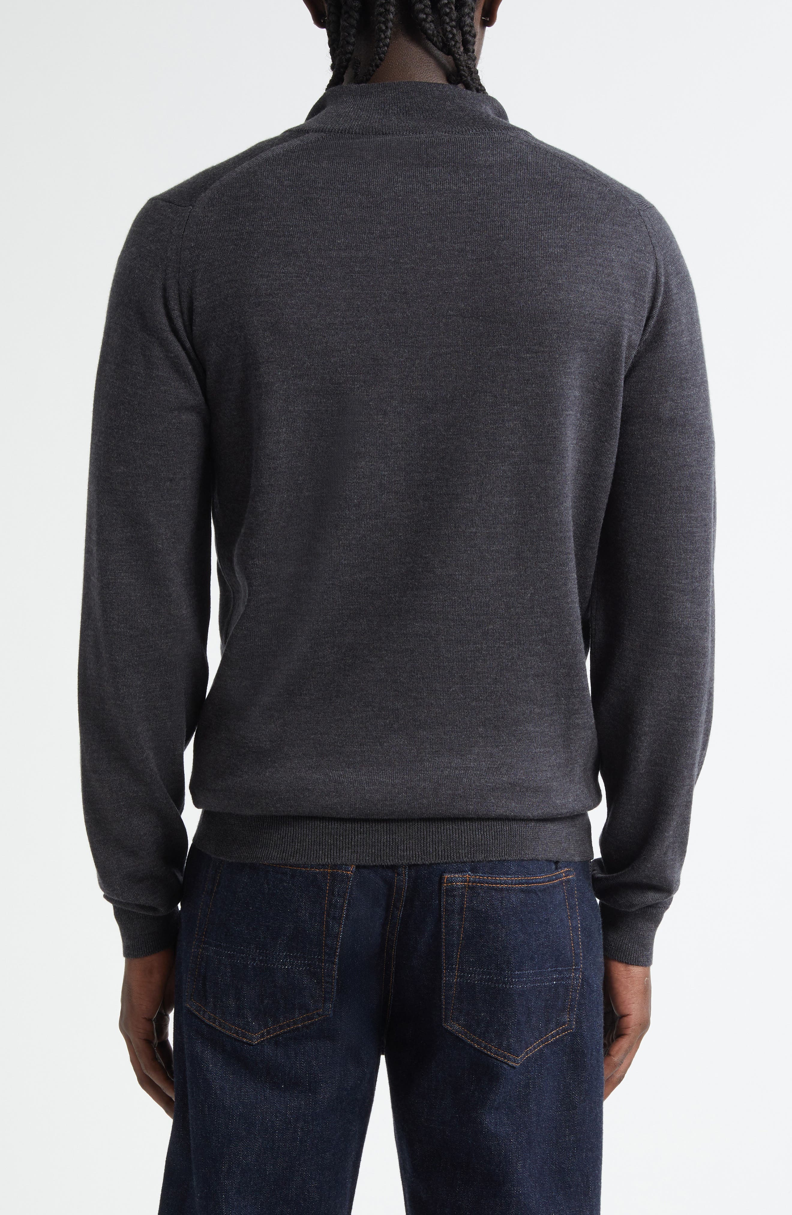 John Smedley 'Tapton' Quarter Zip Merino Wool Sweater (Men