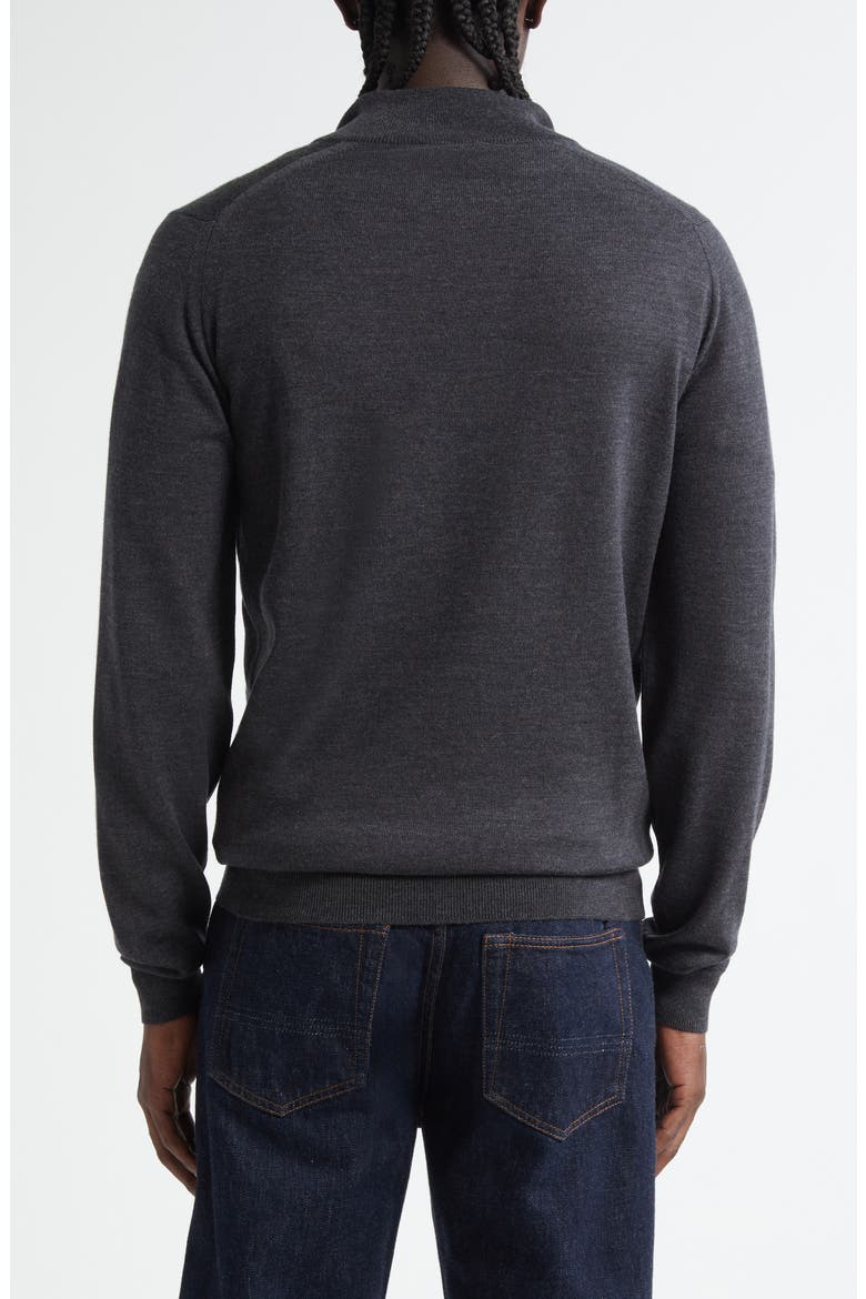 'Tapton' Quarter Zip Merino Wool Sweater, Alternate, color, CHARCOAL