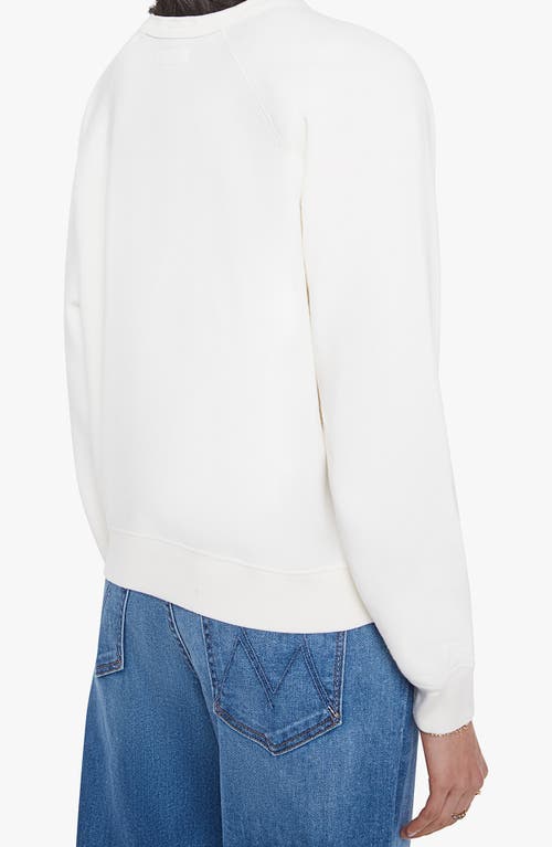 Mother The Concert Cotton Graphic Sweatshirt In White