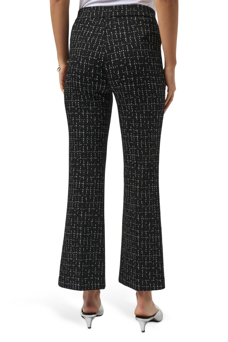 Check Jacquard Straight Leg Pants, Alternate, color, BLACK/ OFF-WHITE