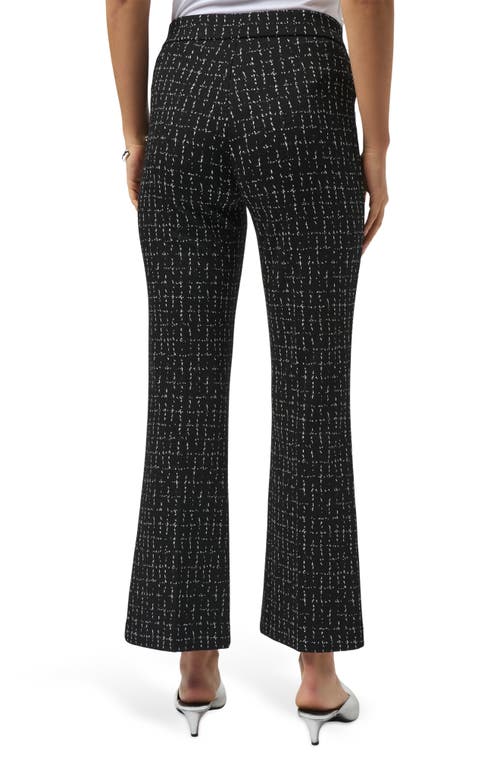 Joseph Ribkoff Check Jacquard Straight Leg Pants In Black