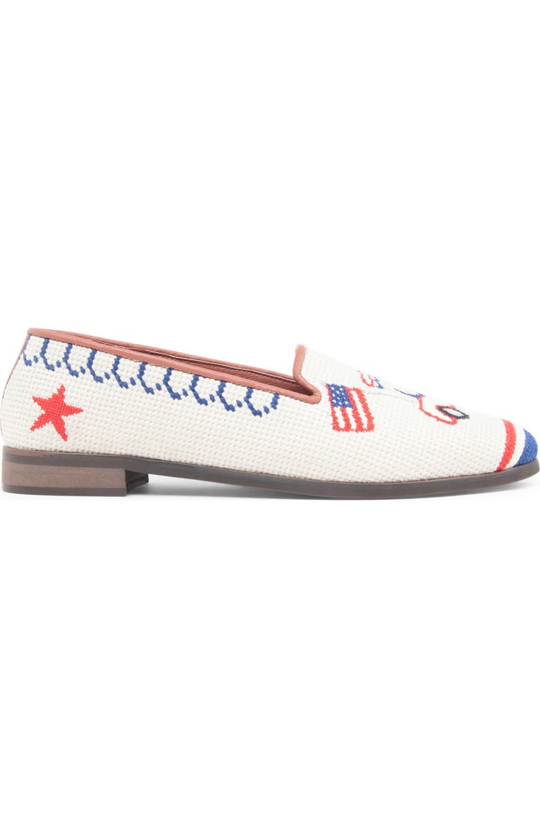 ByPaige Needlepoint Flat, Alternate, color, Red White Blue