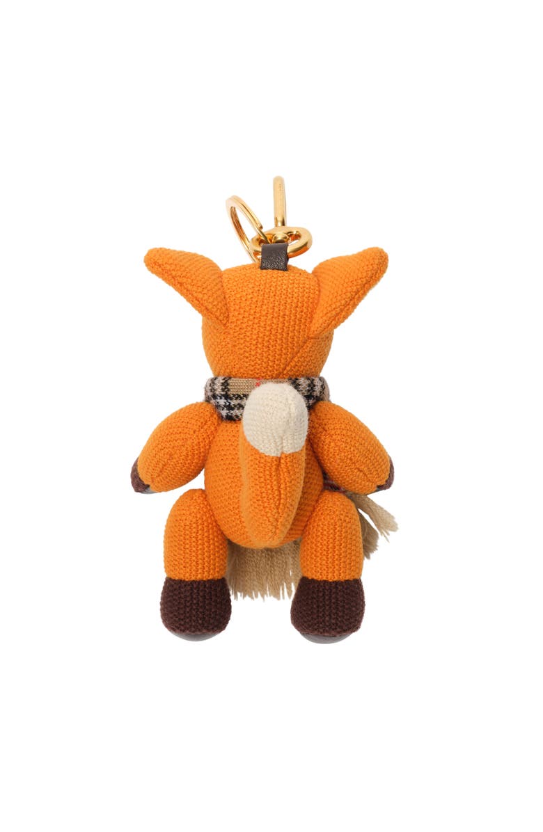 Burberry Fox Charm, Alternate, color, Pumpkin Orange