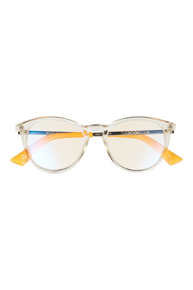 49mm Small Blue Light Blocking Reading Glasses, Main, color, GREY HI-VIS/ CLEAR