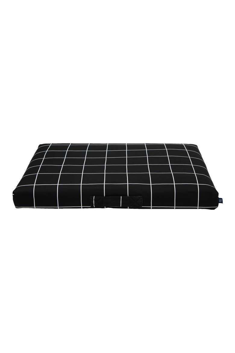 Grid Print Dog Bed, Alternate, color, BLACK
