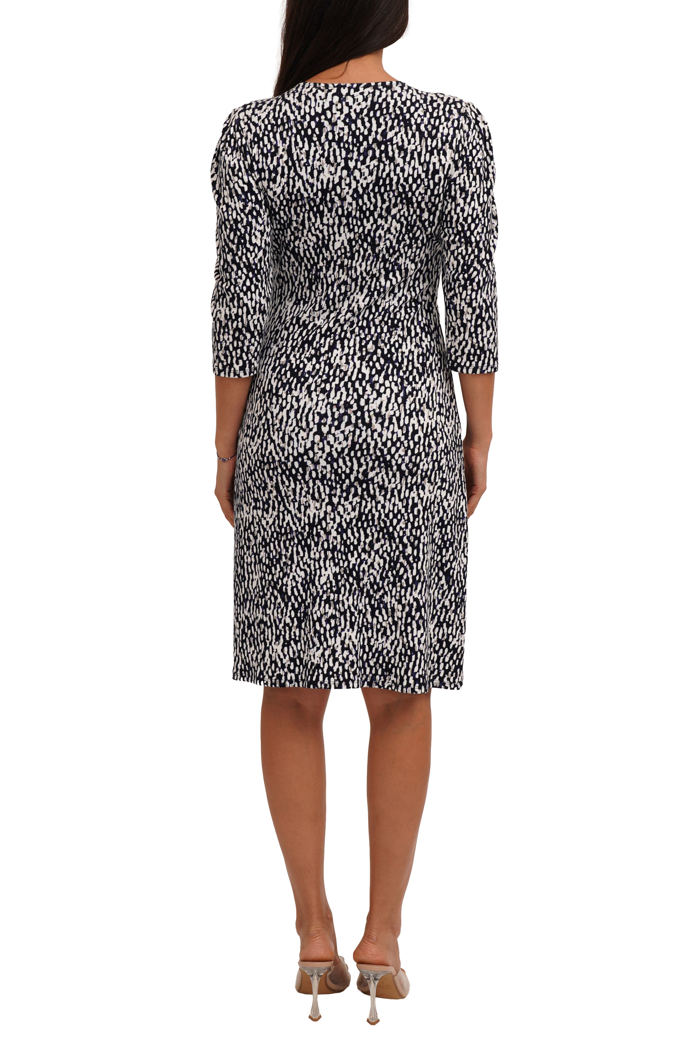 Twist Front Rib Print Dress - image 2