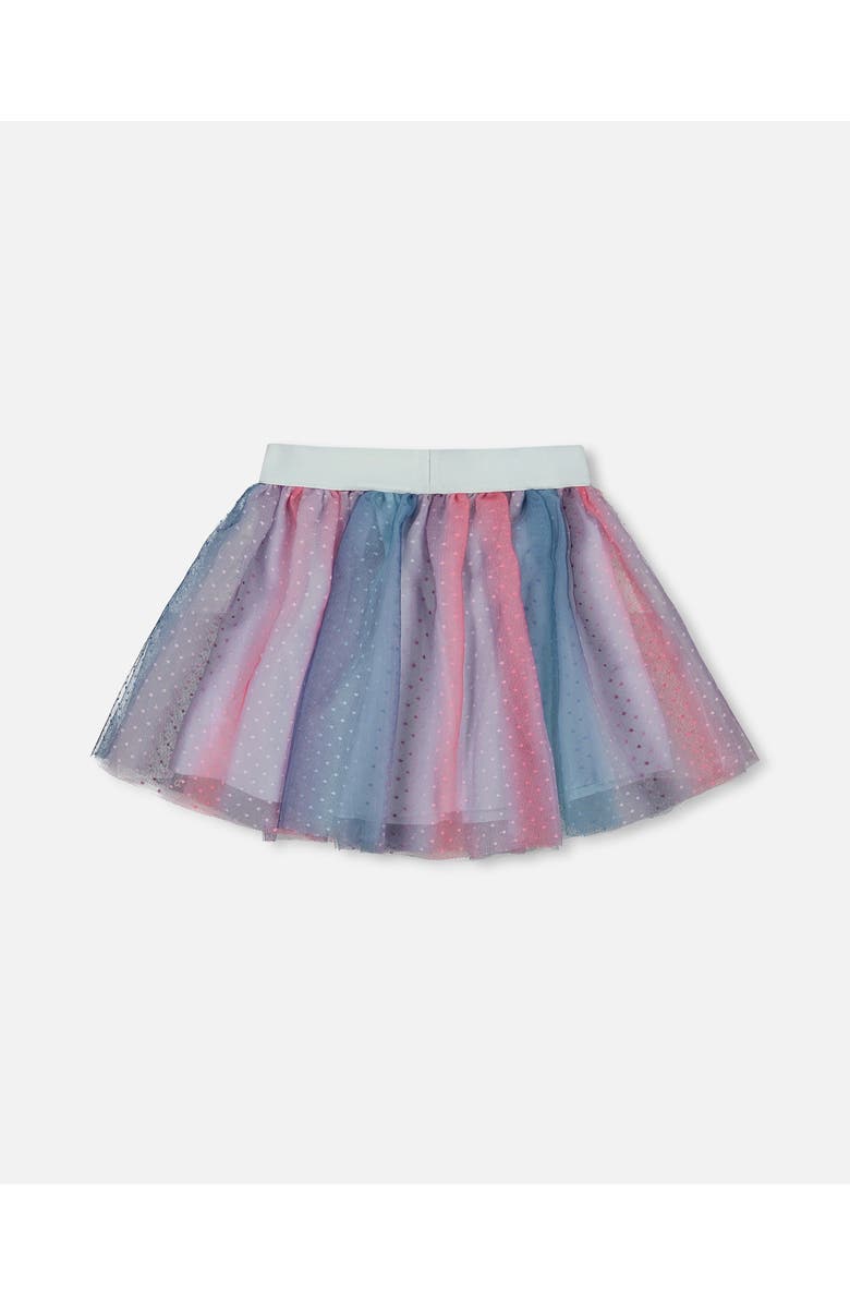 Deux par Deux Girl's Vertical Striped Tulle Skirt, Alternate, color,