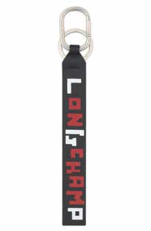 Longchamp Logo Leather Lanyard Key Ring