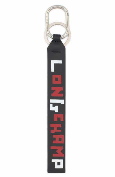 Longchamp Logo Leather Lanyard Key Ring