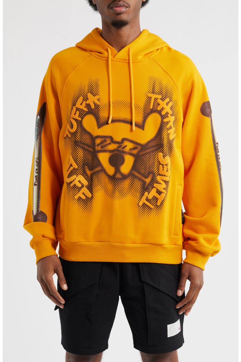 Tuff As Nails Cotton French Terry Graphic Hoodie, Main, color, CITRUS