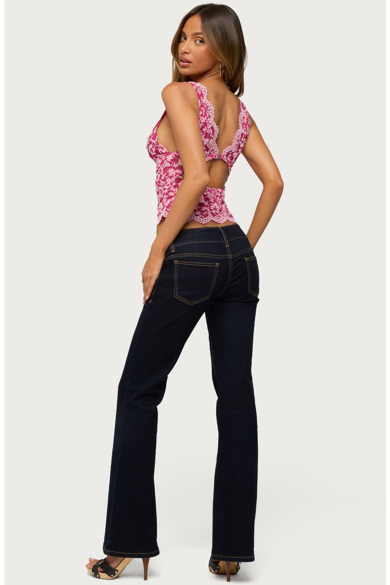 Araura Lace Velvet Crop Tank, Alternate, color, FUCHSIA
