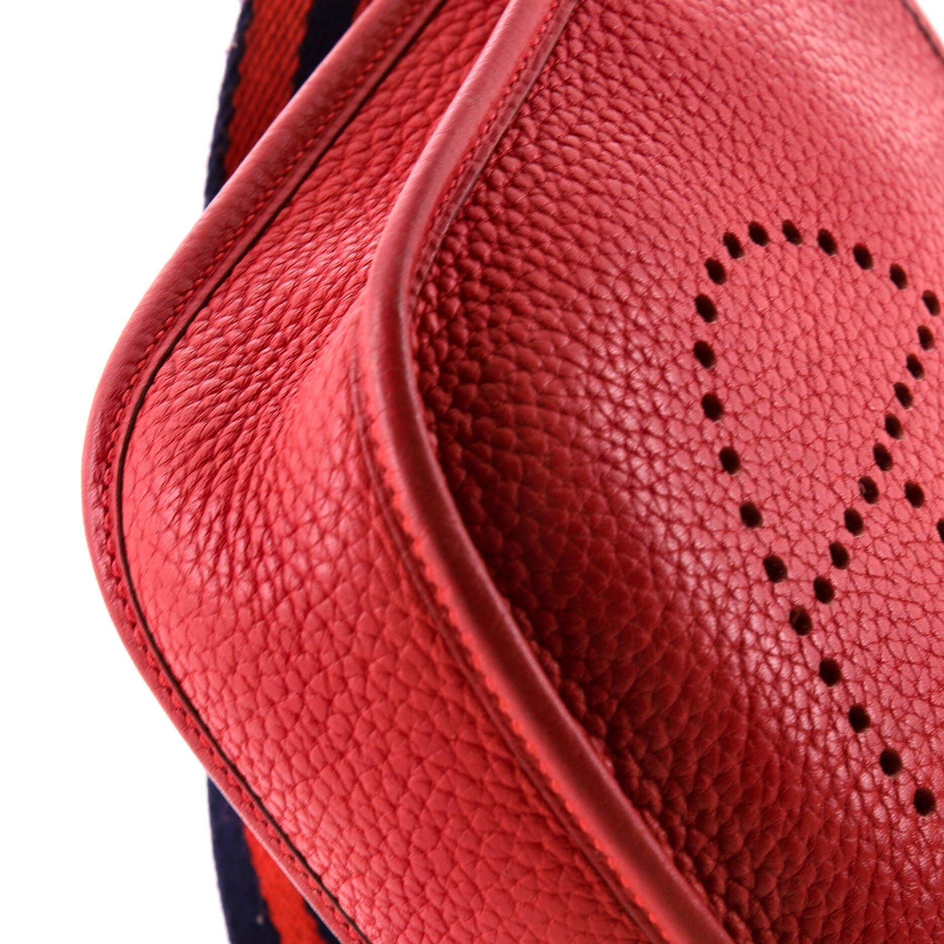 Pre-Owned Hermes Evelyne Bag Gen III Clemence TPM, Alternate, color, Rouge Casaque