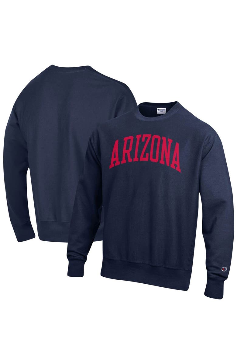 Champion Men's Champion Navy Arizona Wildcats Arch Reverse Weave Pullover Sweatshirt, Main, color, Navy