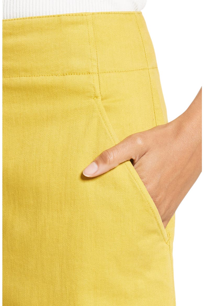 Wide Leg Crop Denim Pants, Alternate, color, MUSTARD