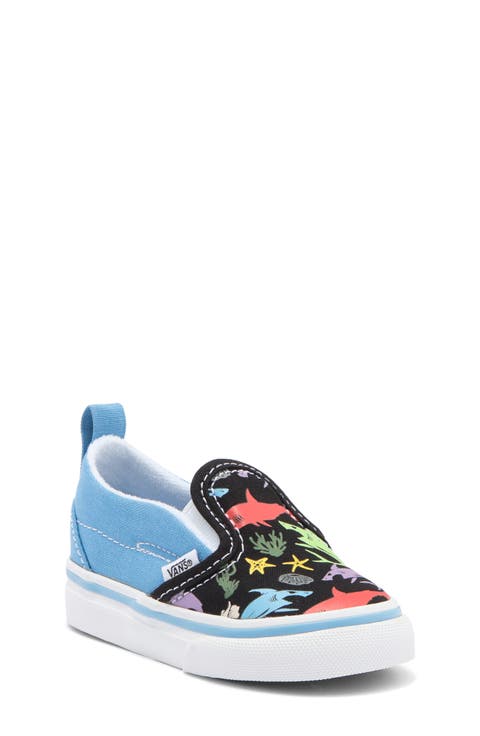 Kids' Glow in the Dark Sharks Slip-On Sneaker (Baby, Walker & Toddler)