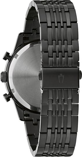 Stainless Steel Chronograph Quartz Bracelet Watch, 42mm