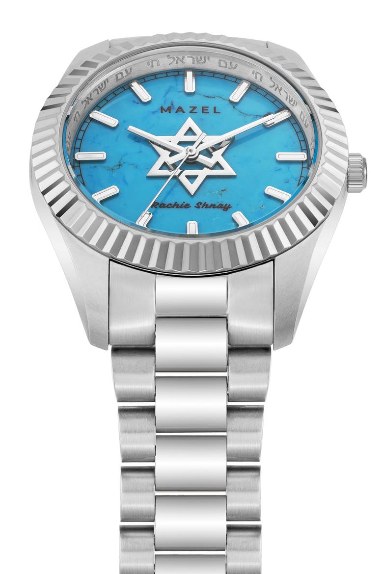 The Mazel Turquoise Bracelet Watch, 36mm, Alternate, color, TURQOISE