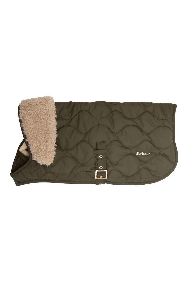 Beith Quilted Dog Coat, Main, color, OLIVE