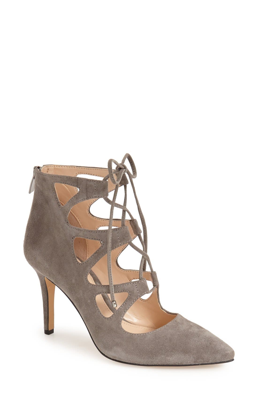 'Bodell' Lace Up Pump, Main, color, GREY SUEDE