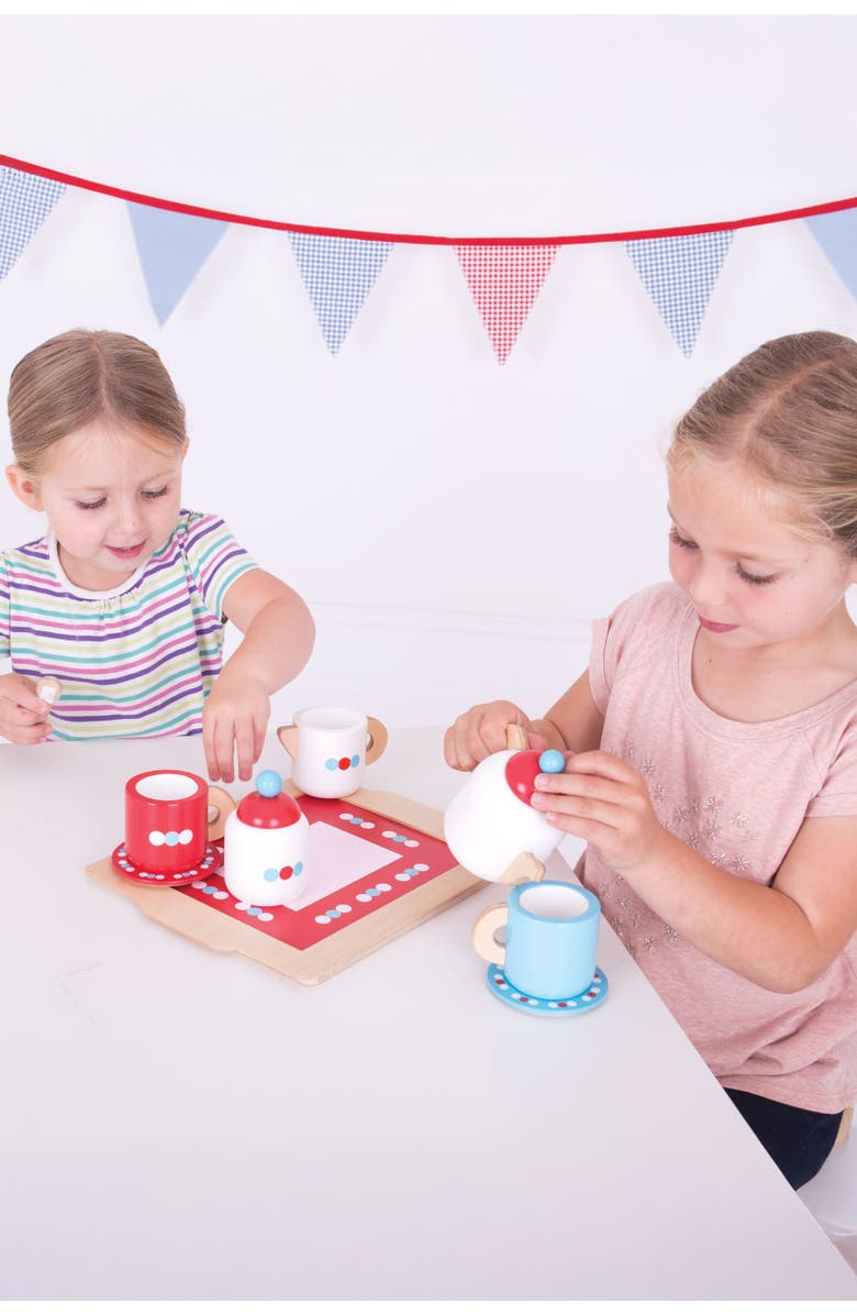 Bigjigs Toys Tea Set on a Tray, Alternate, color, 
