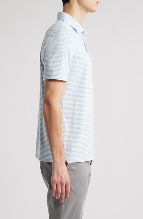 Scott Barber Prep Stripe Polo In Sky