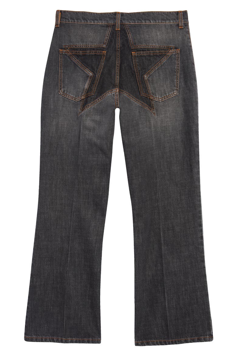Star Inset Flare Jeans, Alternate, color, BLACK BLACK