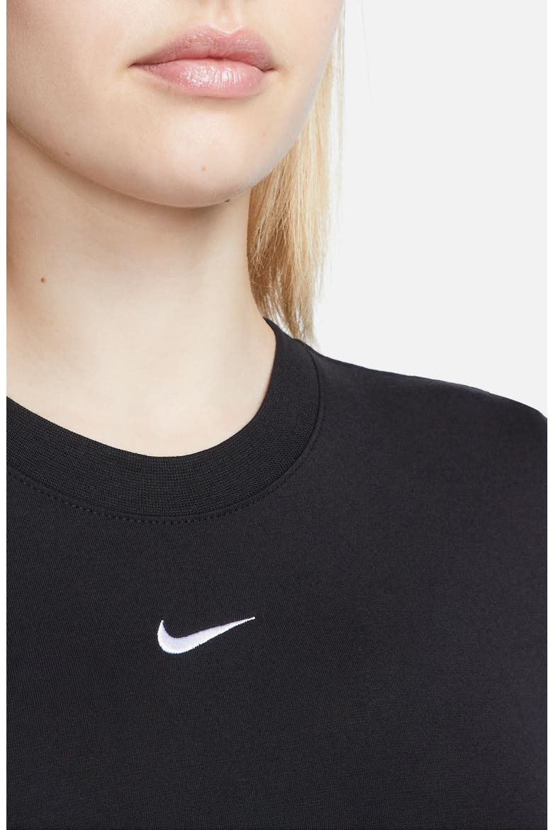 Sportswear Essential Slim Crop Top, Alternate, color, BLACK