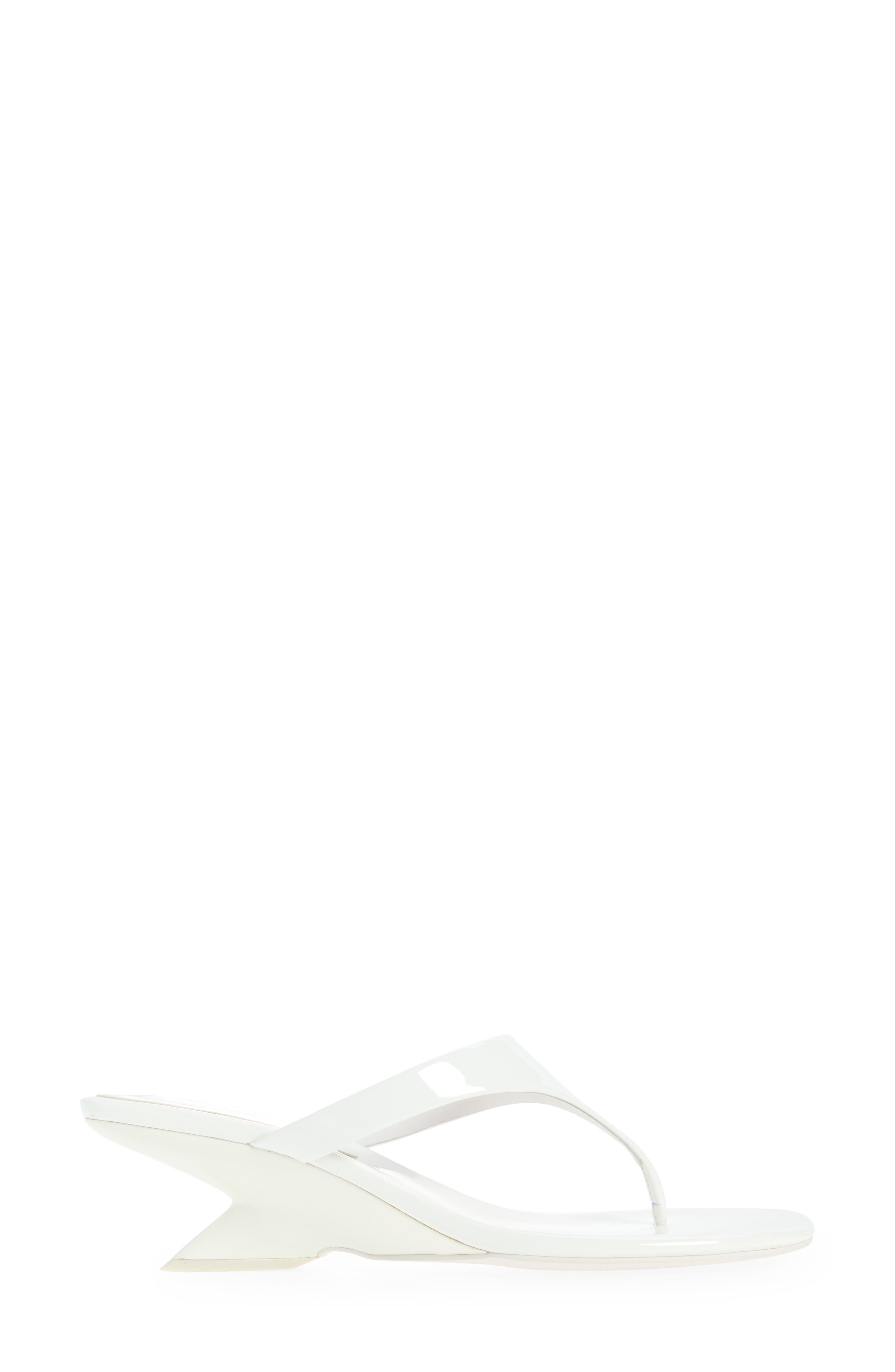 Medellin Wedge Flip Flop, Alternate, color, WHITE PATENT