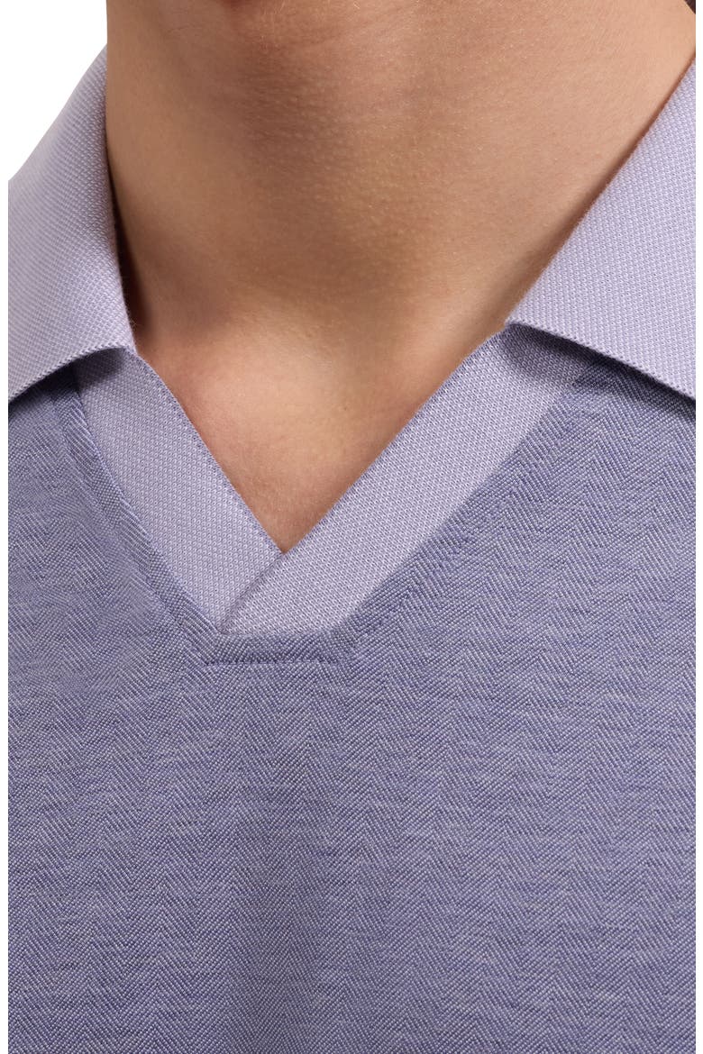 Tipped Johnny Collar Polo, Alternate, color, ORCHID