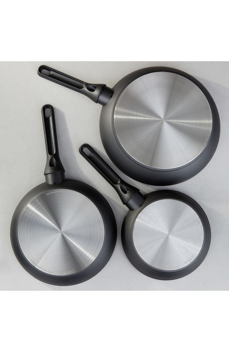 BergHOFF DiNA Helix 3-Piece Fry Pans, Alternate, color, Black