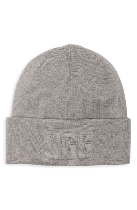 Raised Logo Cuff Knit Beanie