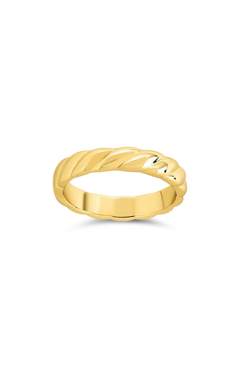 Sterling Forever Elowyn Twisted Rope Ring, Main, color, Gold