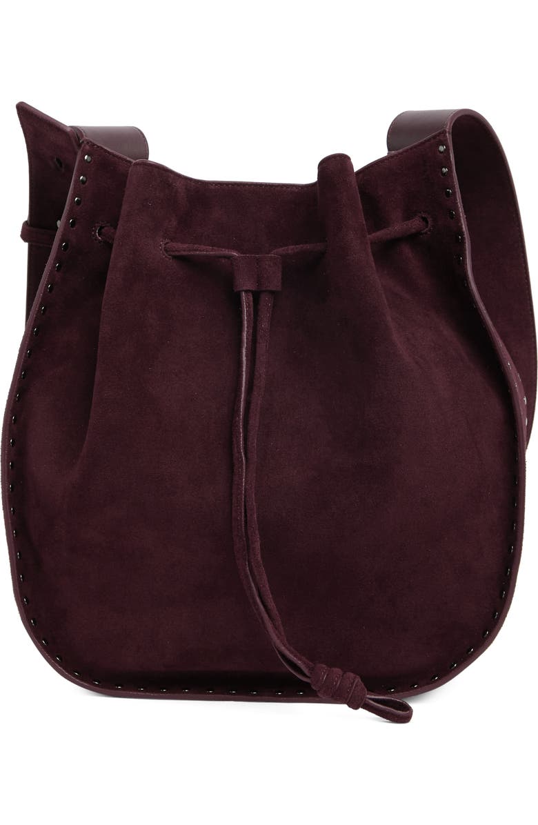 Rebecca Minkoff Nanine Leather Drawstring Shoulder Bag, Main, color,