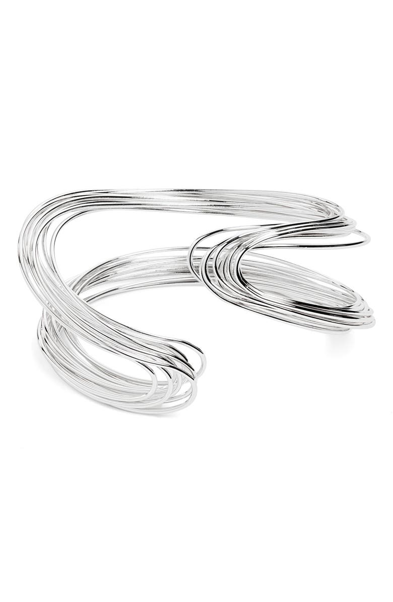 Tasha Wire Open Cuff Bracelet, Main, color, 