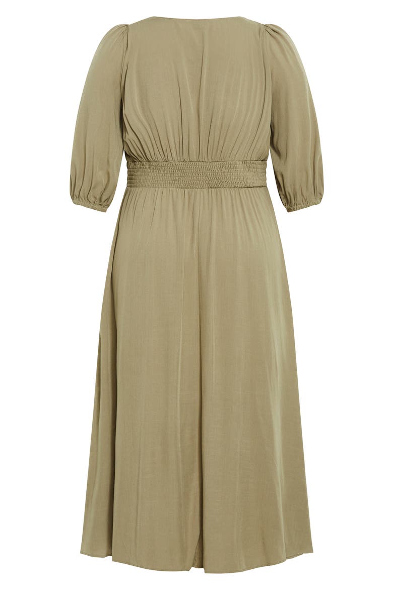 Daydream Three-Quarter Sleeve Maxi Dress, Alternate, color, OLIVE