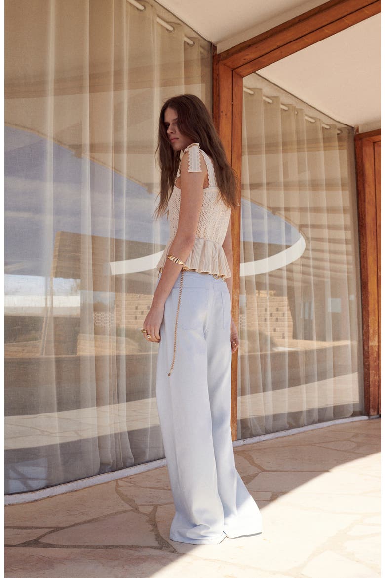 Wide Leg Jeans, Alternate, color, SKY BLUE
