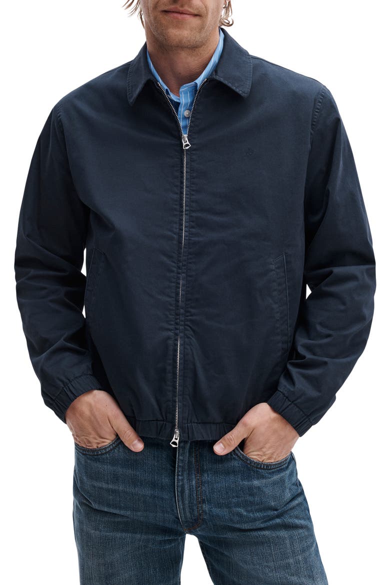 Harrington Stretch Cotton Jacket, Main, color, SAIL