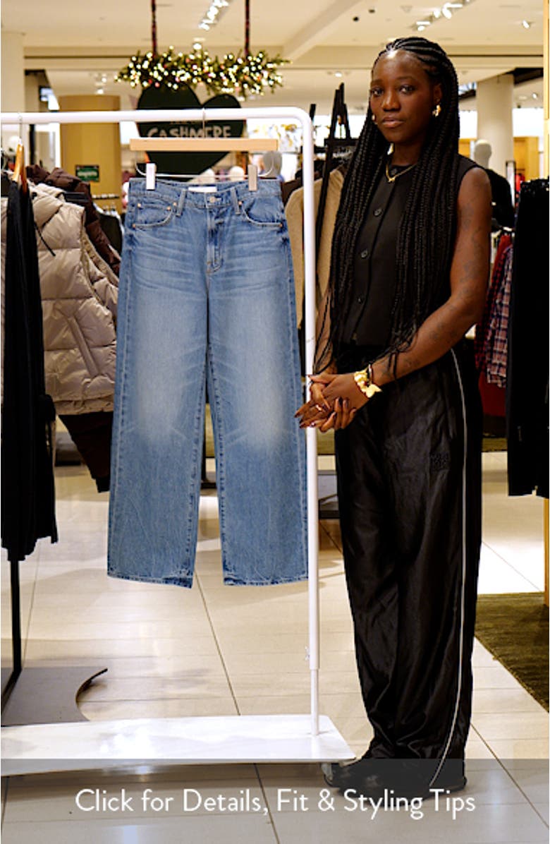 The Dodger Embroidered Flood Wide Leg Jeans, sales video thumbnail