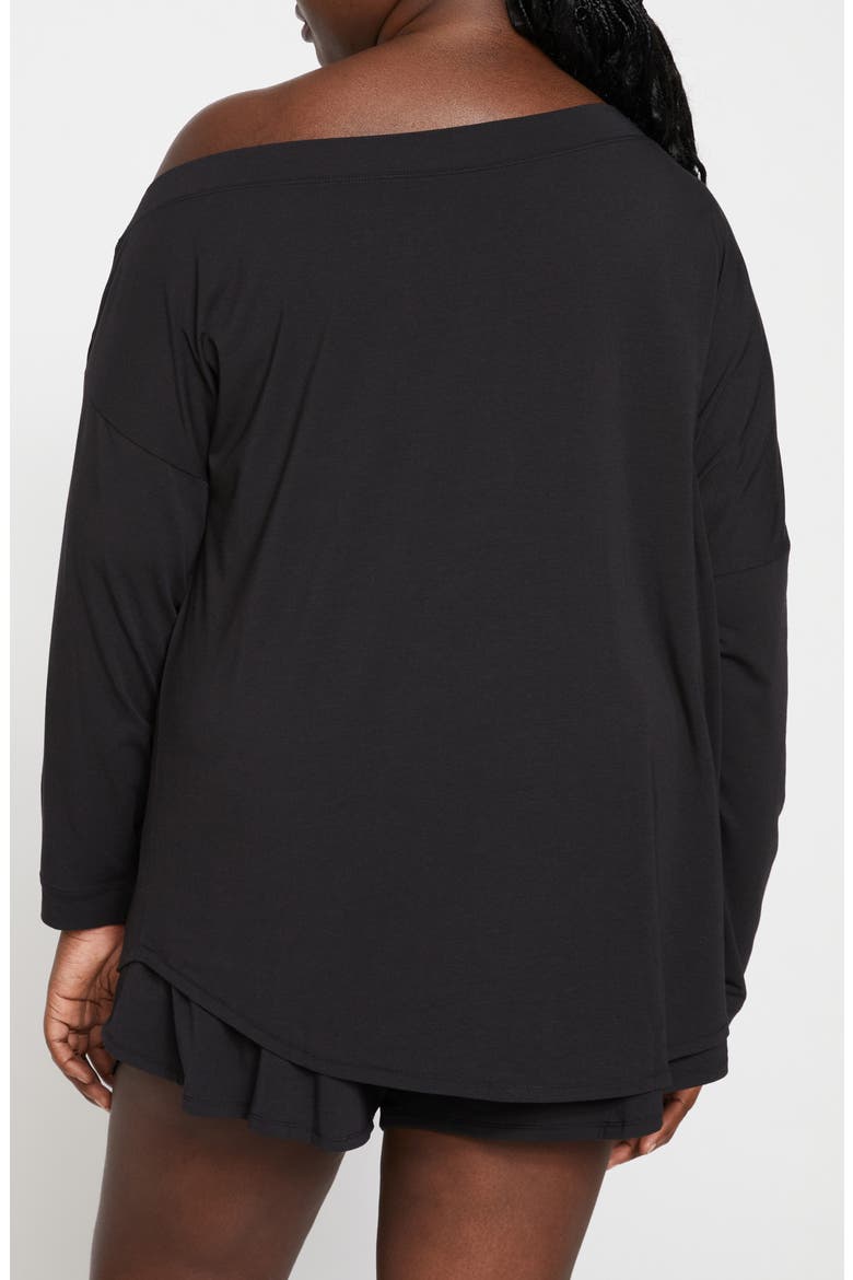 Ultimates Dolci One-Shoulder Top, Alternate, color, BLACK