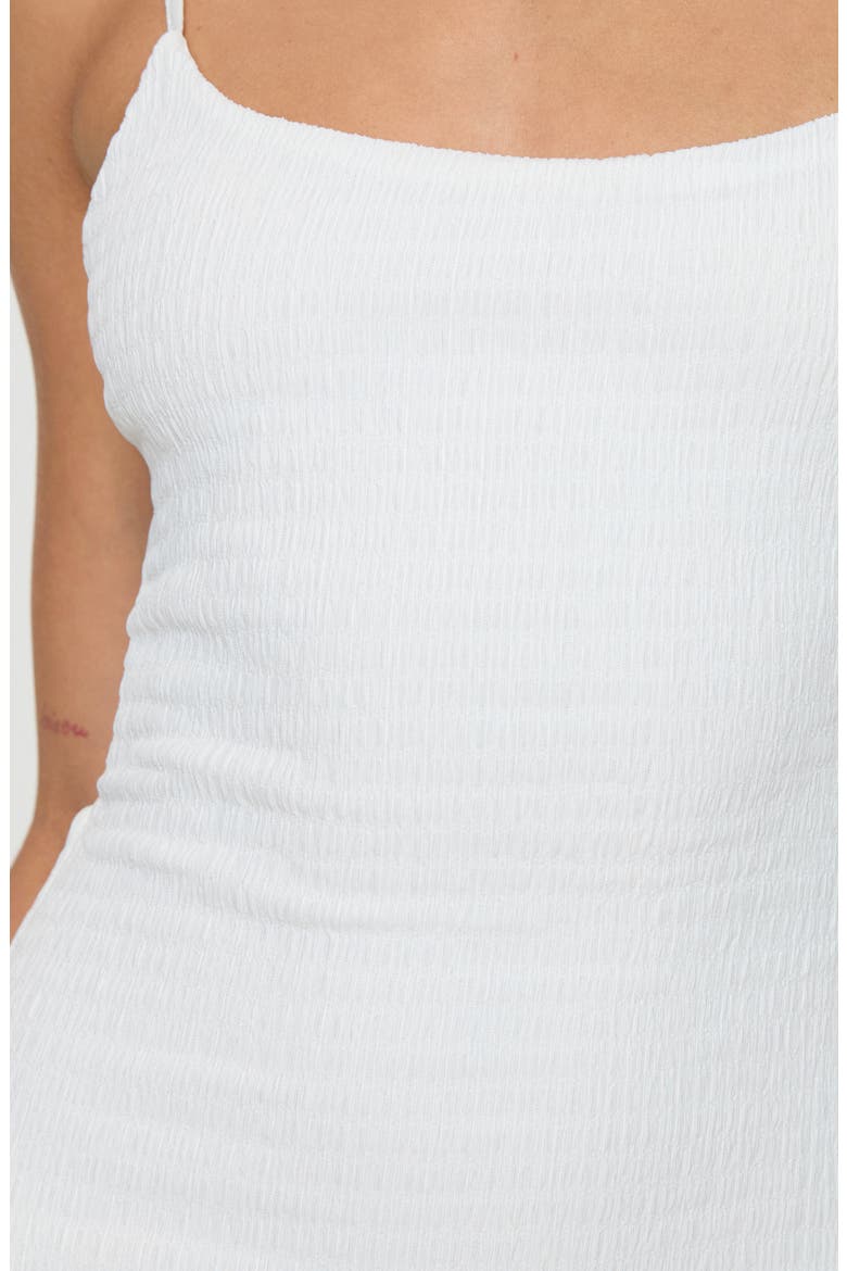 Elestria Textured Open Back Maxi Dress, Alternate, color, WHITE