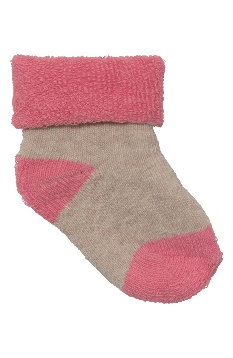 Little Me Cuffed French Terry Socks - Pack of 8, Alternate, color, 