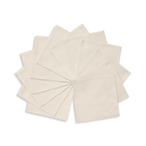 Cotton Linen Plain Cocktail Napkins - Dru