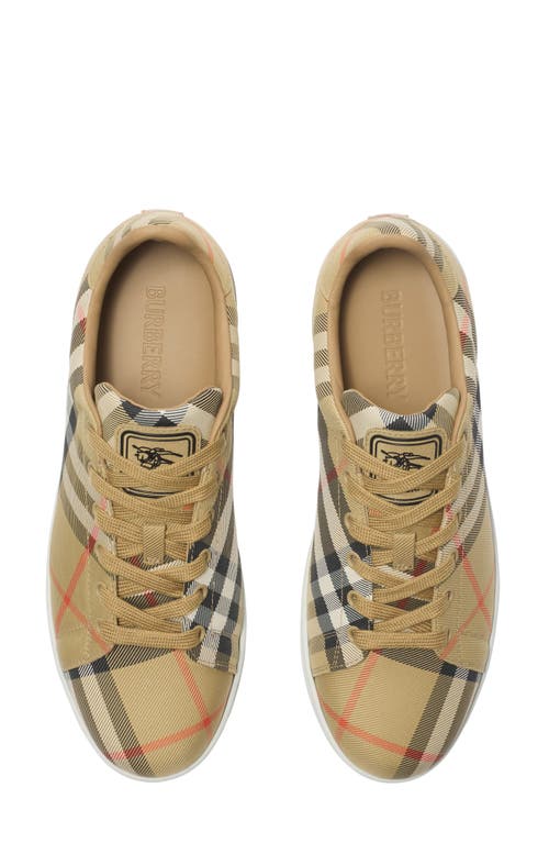 Burberry Set Check Low Top Sneaker In Brown