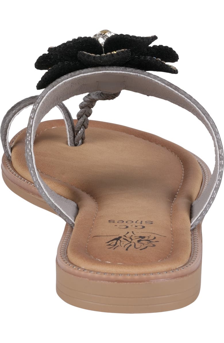 GOOD CHOICE NEW YORK Blossom Floral Sandal, Alternate, color, Black