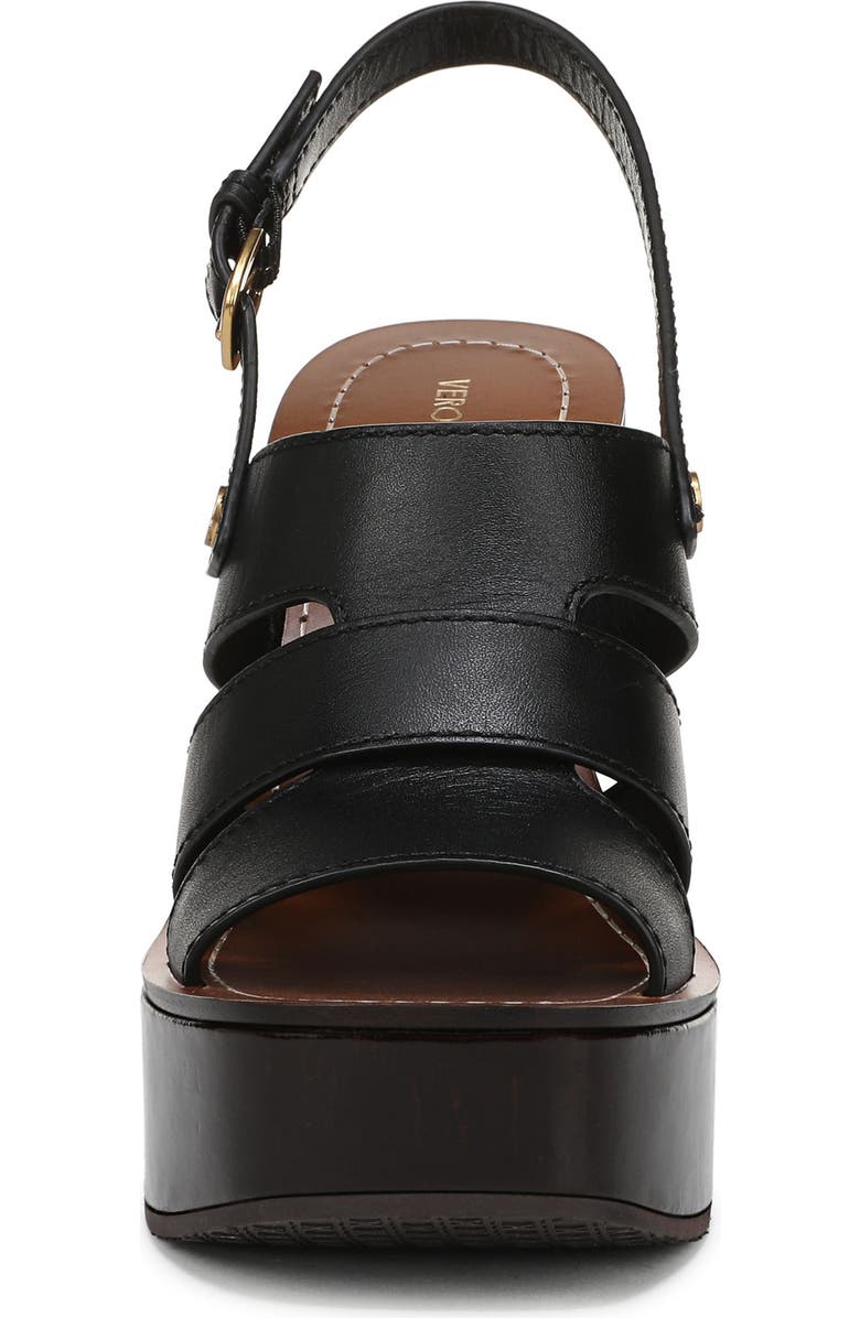 Veronica Beard Peony Slingback Platform Sandal, Alternate, color, Black