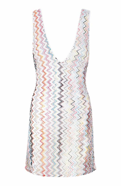 Missoni Knit Cover-up Mini Dress In White