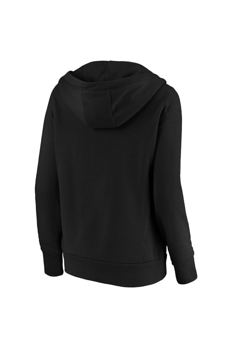 Women's Fanatics Branded Black Chicago White Sox Official Logo Crossover V-Neck Pullover Hoodie, Alternate, color, BLACK