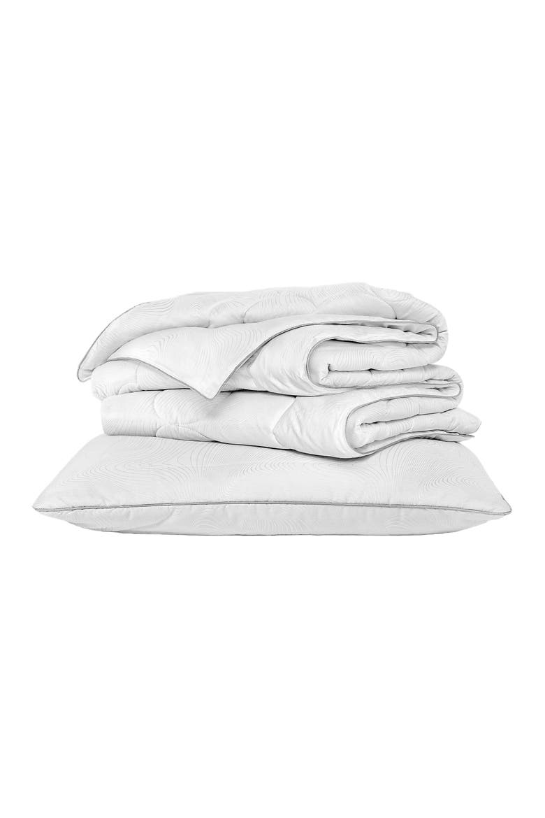 Viento camel wool silk pillow, Alternate, color, White