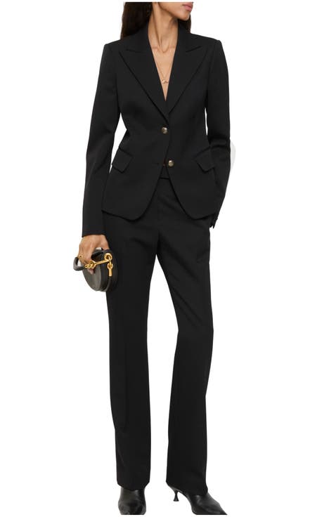 Grain de Poudre Wool Tailored Trousers