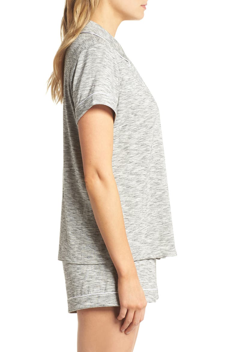 Moonlight Short Pajamas, Alternate, color, GREY SPACEDYE